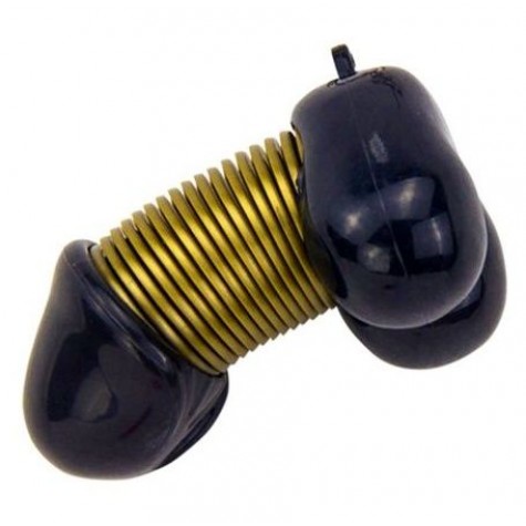 Черный брелок для ключей в форме пениса